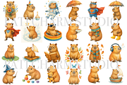 26 Capybara Clipart PNG, an Animal Illustration by Pati Charm Studio (Thumbnail 2 of 8)