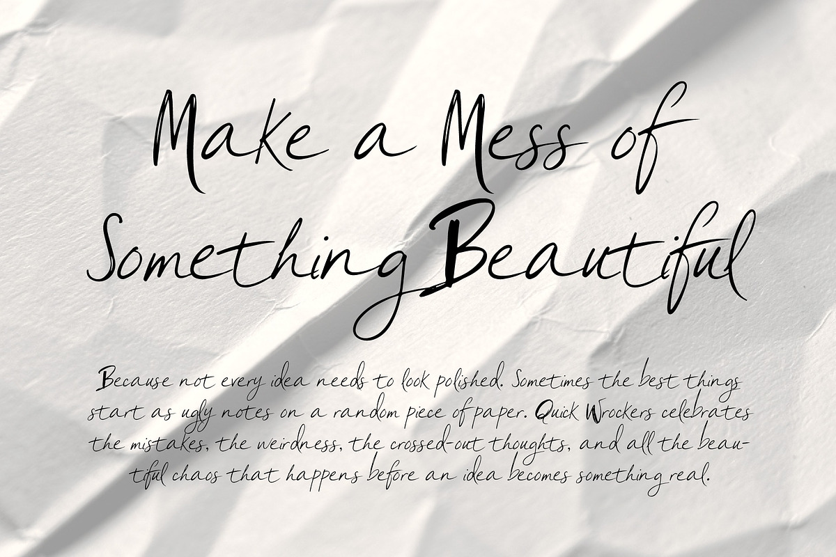 Quick Wrockers - the Ugly Notes, a Handwritten Font by HypeWorksCo (Photo 13 of 19)