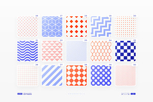 150 Geometric Seamless Patterns Set