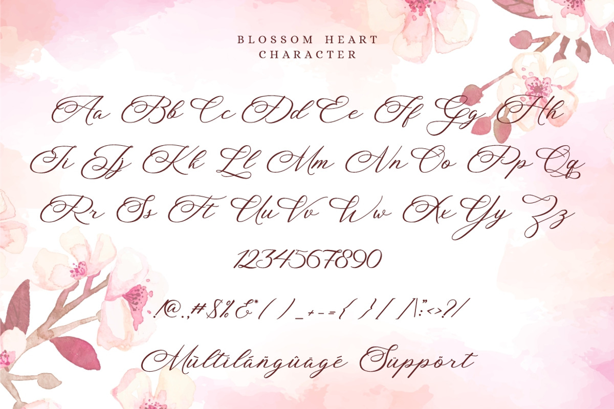 Blossom Heart - Valentine Font, a Script Font by PutraCetol Studio (Photo 9 of 10)