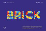 Brick - Raster display font, a Font by Da_Noob Design co. (Thumbnail 1 of 2)