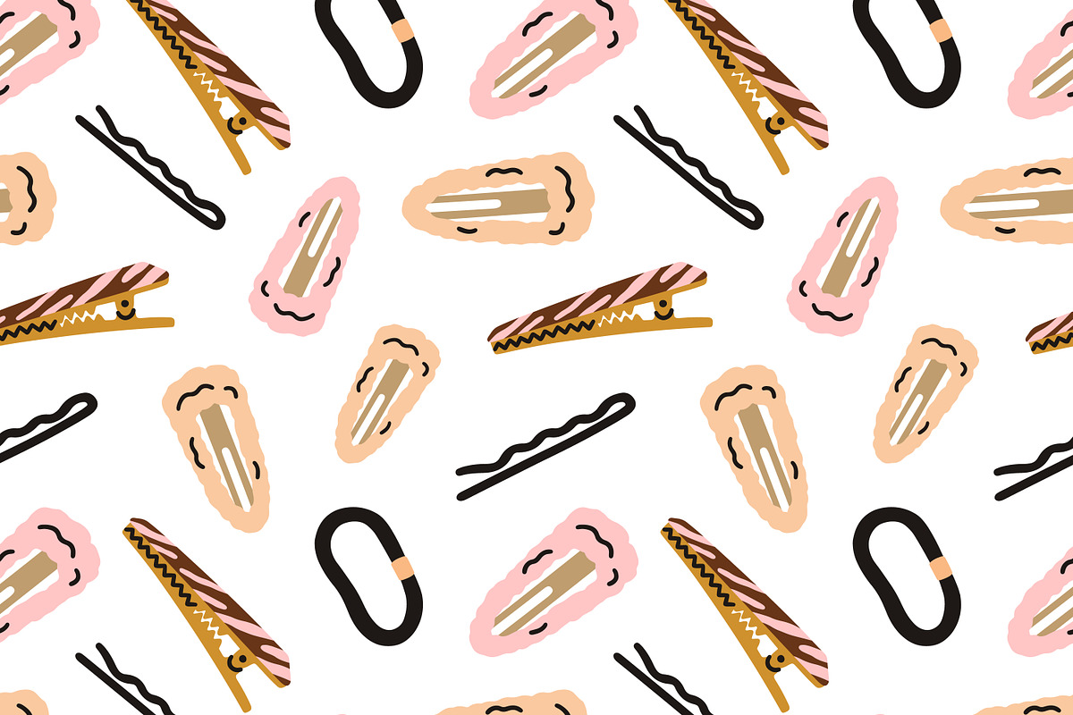 Hair accessories, seamless pattern, a Pattern Graphic by Good Studio (Photo 5 of 10)