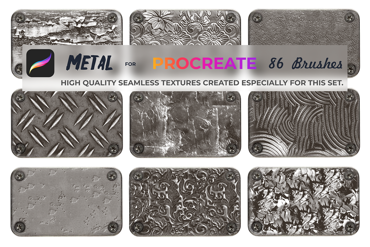 Metal brushes for Procreate, a Brush Add-On by Graphics Resources (Photo 10 of 15)
