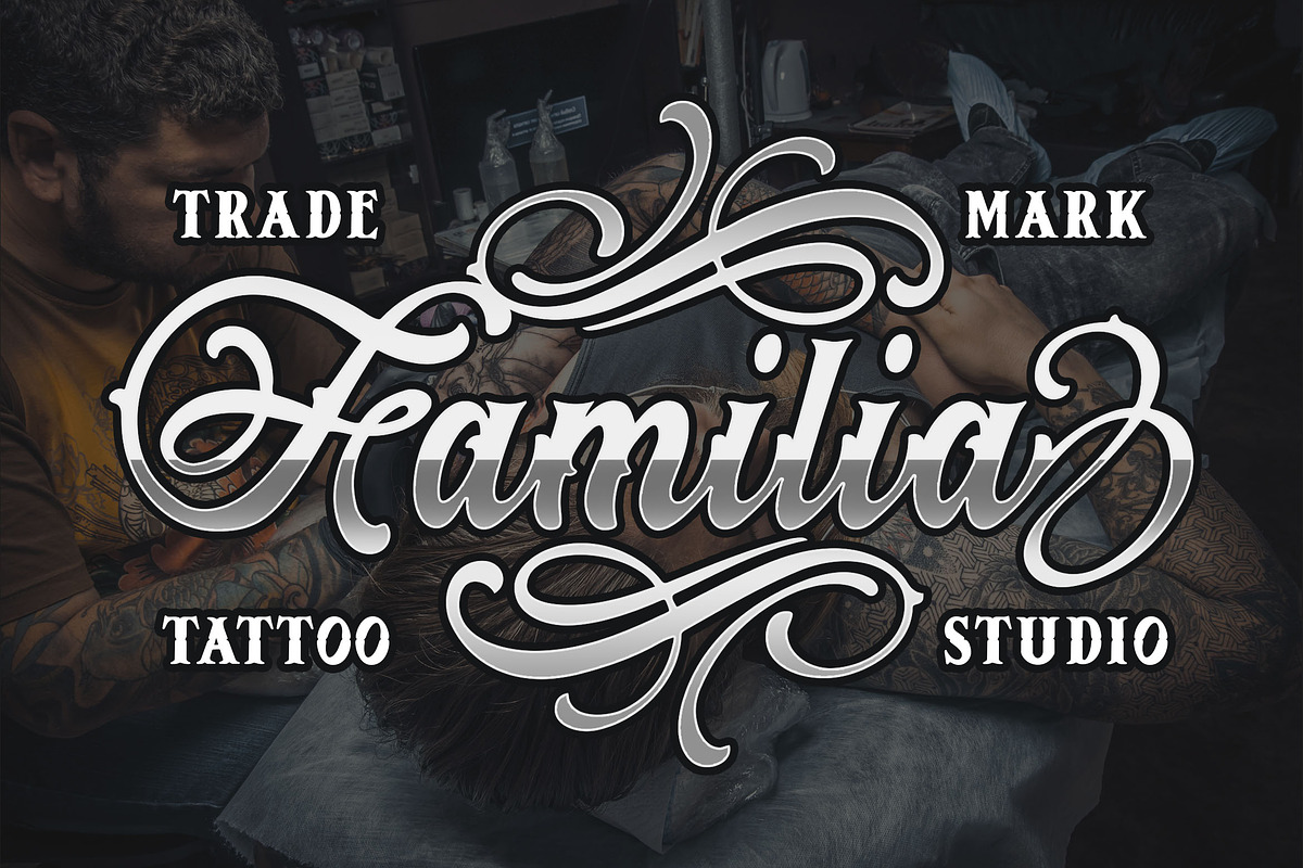 Loyalty Chicano a Script Tattoo Font, a Script Font by Blankids Studio (Photo 4 of 7)