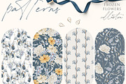 Frozen Flowers Watercolor Collection, a Texture Illustration by Julia Dreams (Thumbnail 7 of 8)
