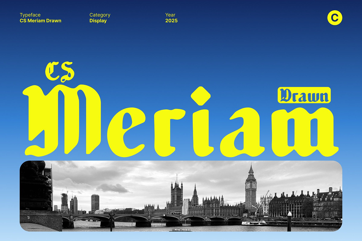 CS Meriam Drawn, a Blackletter Font by Craft Supply Co. (Photo 1 of 8)