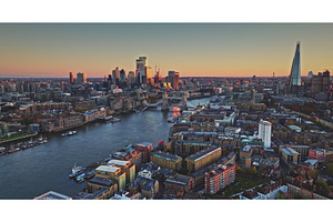 London cityscape aerial view at, an Architecture Photo by Goinyk