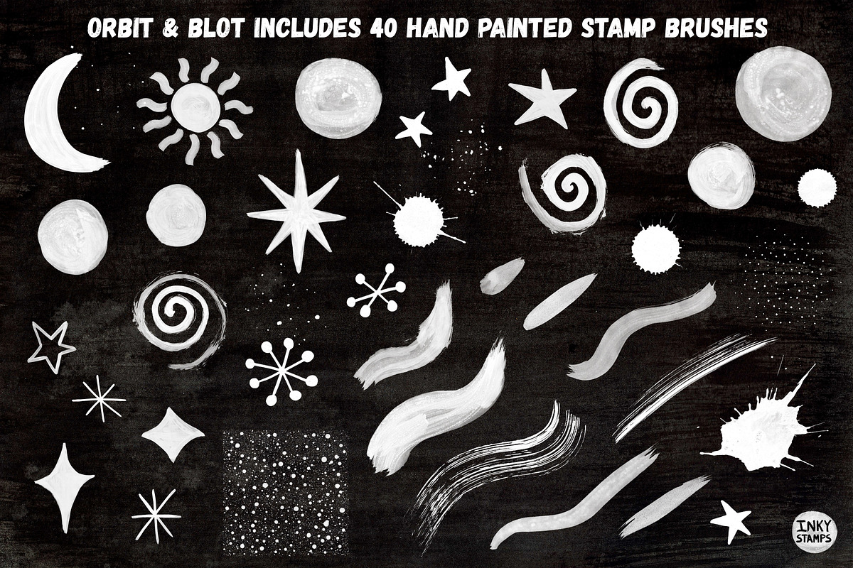 Cosmic Stamp Brushes - Photoshop, a Brush Add-On by INKY STAMP BRUSHES (Photo 2 of 10)