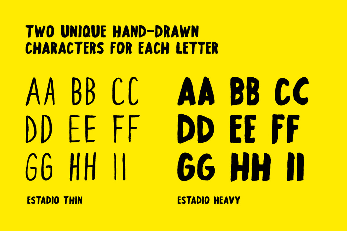 Estadio Font Family preview 4