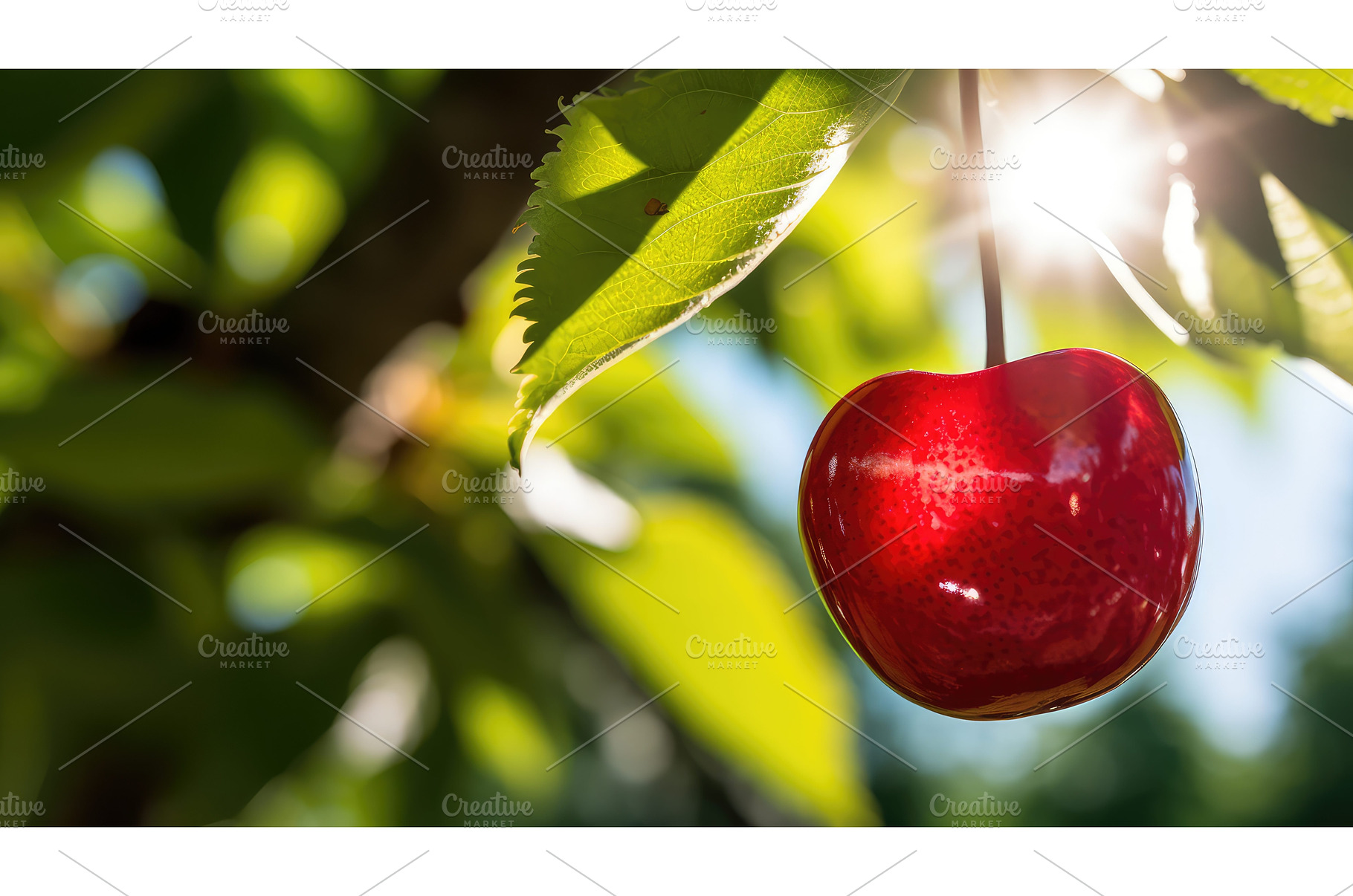 close red cherry ai generated, a Nature Photo by pikepicture