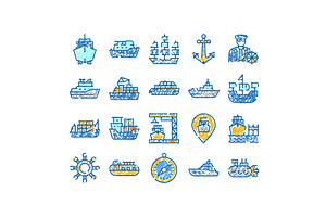 Maritime transport ships and boats, a Transportation Illustration by pikepicture