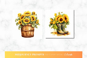 Sunflower Clipart Midjourney Prompt, a Decorative Illustration by ClipCraft (Thumbnail 7 of 9)