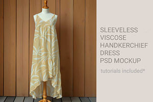 Handkerchief dress editable mockup