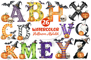 Halloween Alphabet Sublimation, an Illustration by Dream Creation