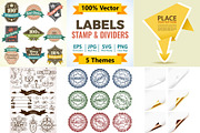 Bundle Labels, Stamps, Calligraphic, a Decorative Illustration by TAlex (Thumbnail 1 of 7)
