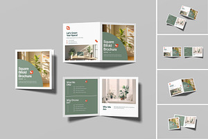 Square Bifold Brochure Mockup