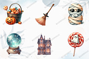 Dreamy Cute Halloween Clipart, a Graphic by designcity5 (Thumbnail 2 of 5)