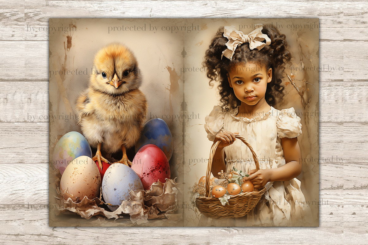 Victorian Easter Junk Journal Kit, a Seasonal Illustration by GlamArtZhanna (Photo 6 of 10)