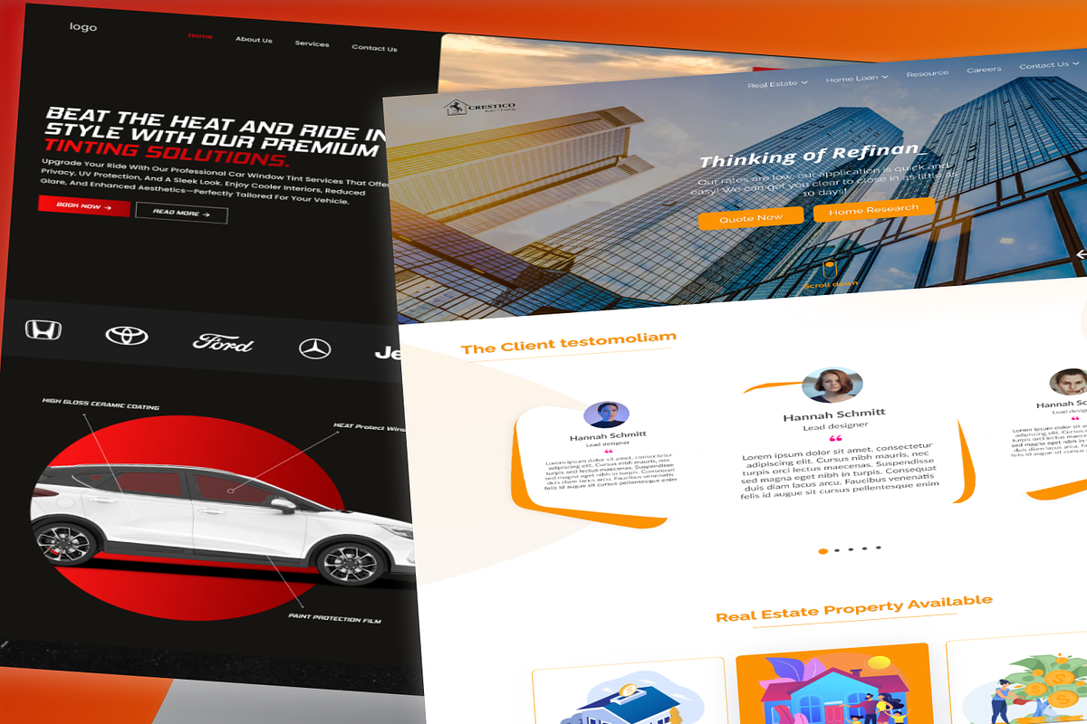 startups,car, relstate landing pages, a Design Template by RayeesKhan (Photo 1 of 5)