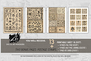 Whimsical botanical Ephemera Pages, a Pattern Graphic by Digital Art Mahdiseño (Thumbnail 2 of 11)