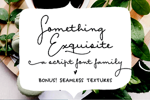 Something Exquisite script font, a Script Font by Ana's Fonts