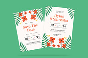 Gremine Floral Wedding Invitation, an Invitation Template by iDoodle Studio (Thumbnail 2 of 4)