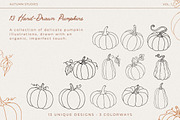 Painted Pumpkin | Pumpkin Line Art, a Seasonal Illustration by Fins and Fiction (Thumbnail 2 of 5)