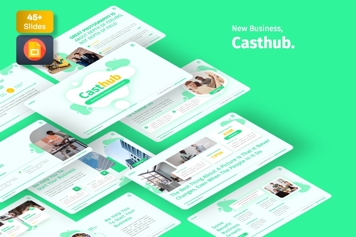 Casthub - Business Plan Googleslide, a Presentation Template by Dhabee (Photo 1 of 7)