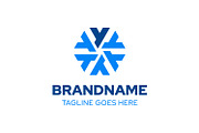 Letter Y Snowflake Modern Logo, a Branding & Logo Template by Pray Art Design Studio (Thumbnail 1 of 2)