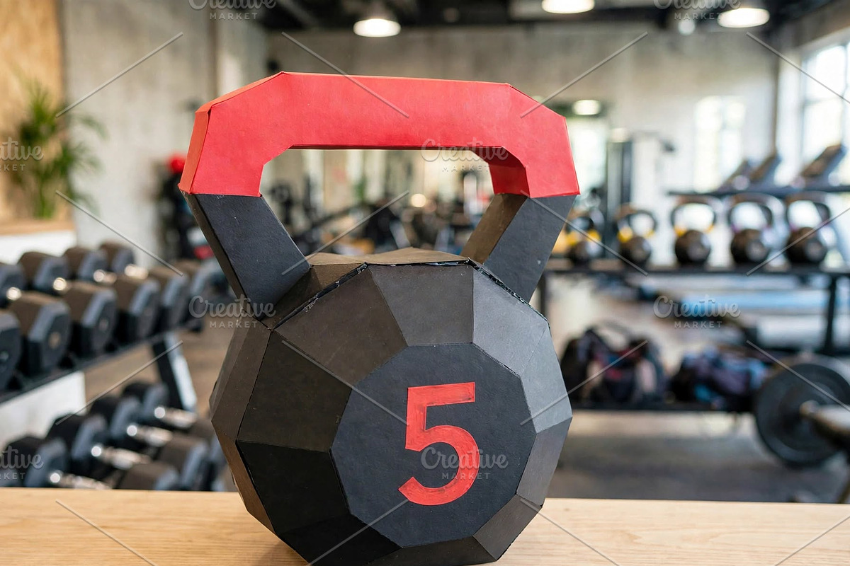 Kettlebell - 3d papercraft, a Card Template by PAPER amaze (Photo 2 of 5)