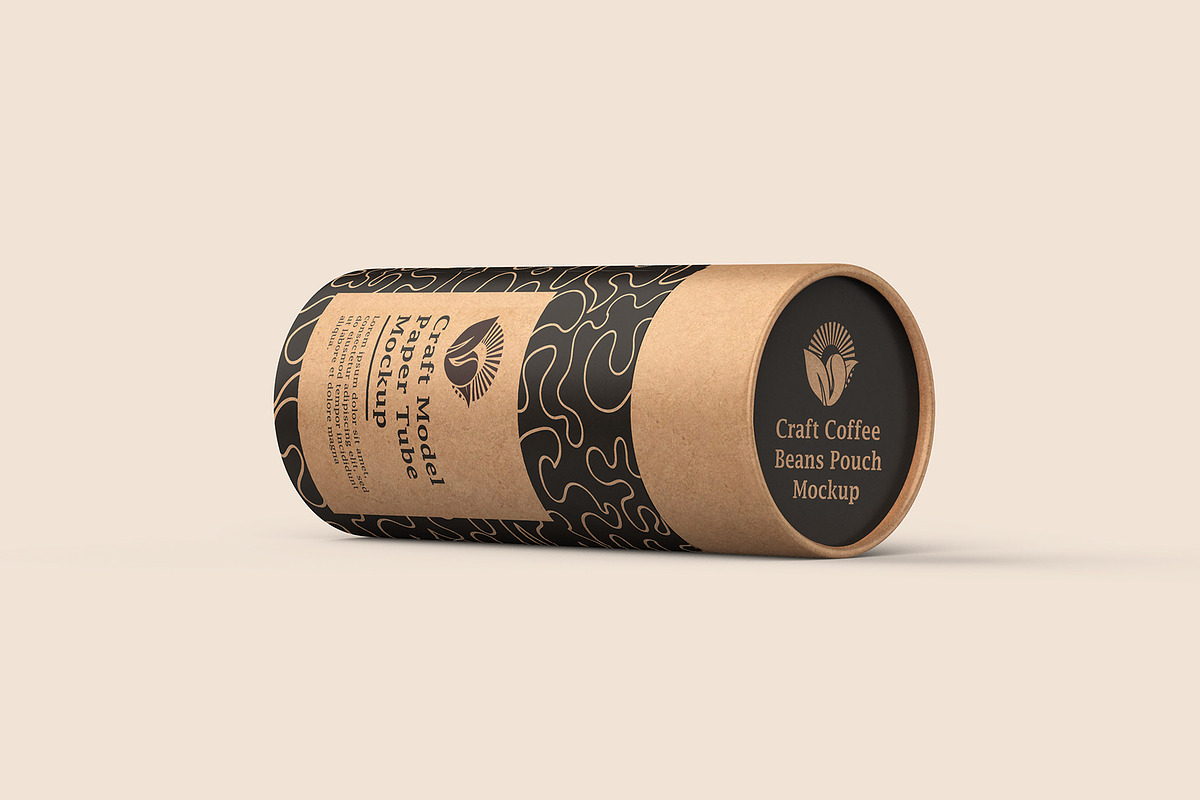 Craft Paper Tube Mockup PSD, a Cups & Container Mockup by Ram Studio LLC (Photo 10 of 19)