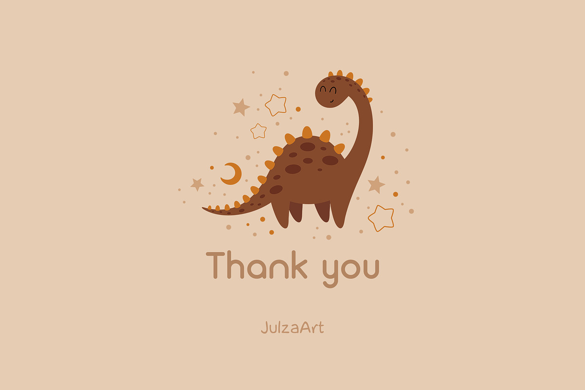 Boho dinosaur clipart & patterns, an Animal Illustration by JulzaArt (Photo 9 of 9)