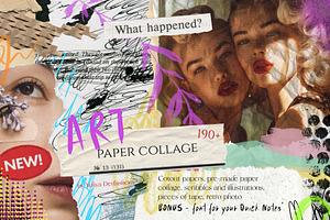 Art Paper Collage cutout abstract, an Object Graphic by Yuliya Derbisheva