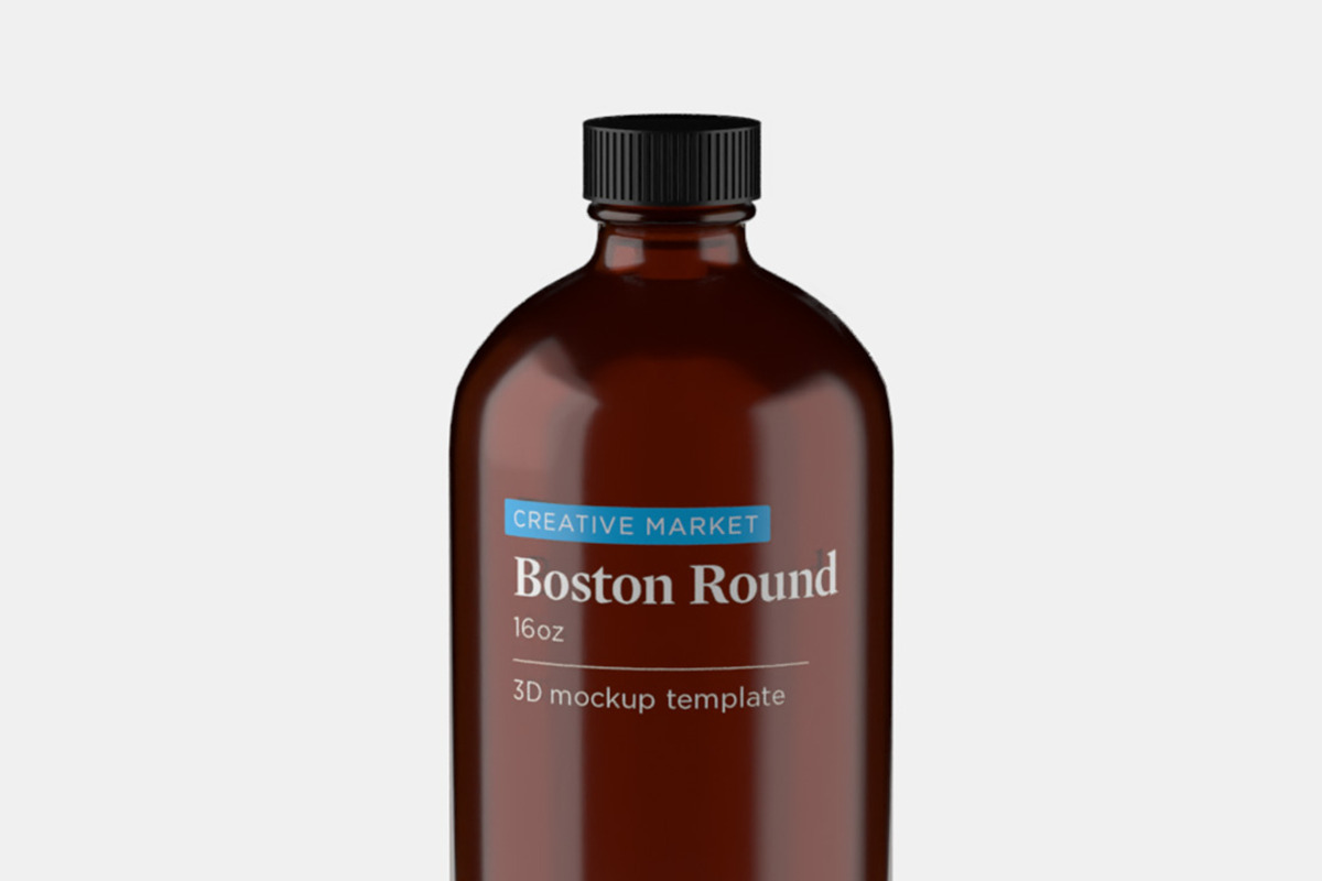 Boston Round Glass Bottle 16oz, an Object 3D Model by ashleycam3ron (Photo 1 of 5)