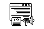 Coding Line Icon, an Outline Icon by Pexelpy (Thumbnail 2 of 2)