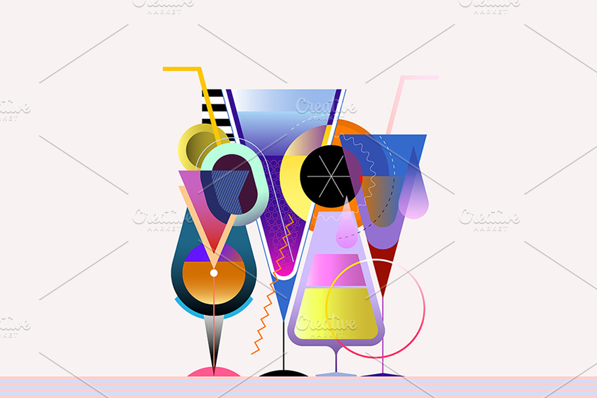 Assorted Colored Cocktails, an Object Graphic by danjazzia (Photo 3 of 4)