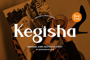 Kegisha - Aesthetic & Minimal Font, a Serif Font by QR Design Studio
