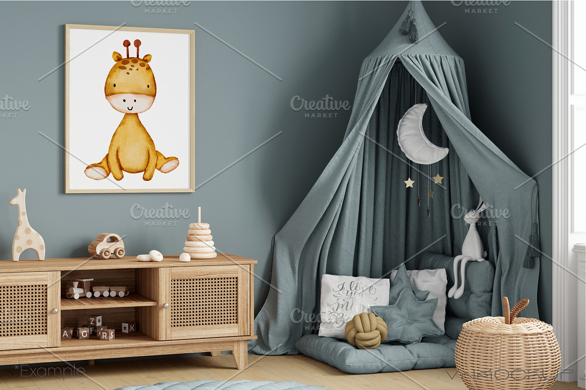 Kids Room Frame Bundle - 61 Mockups, a Print Template by VNmockup (Photo 10 of 16)