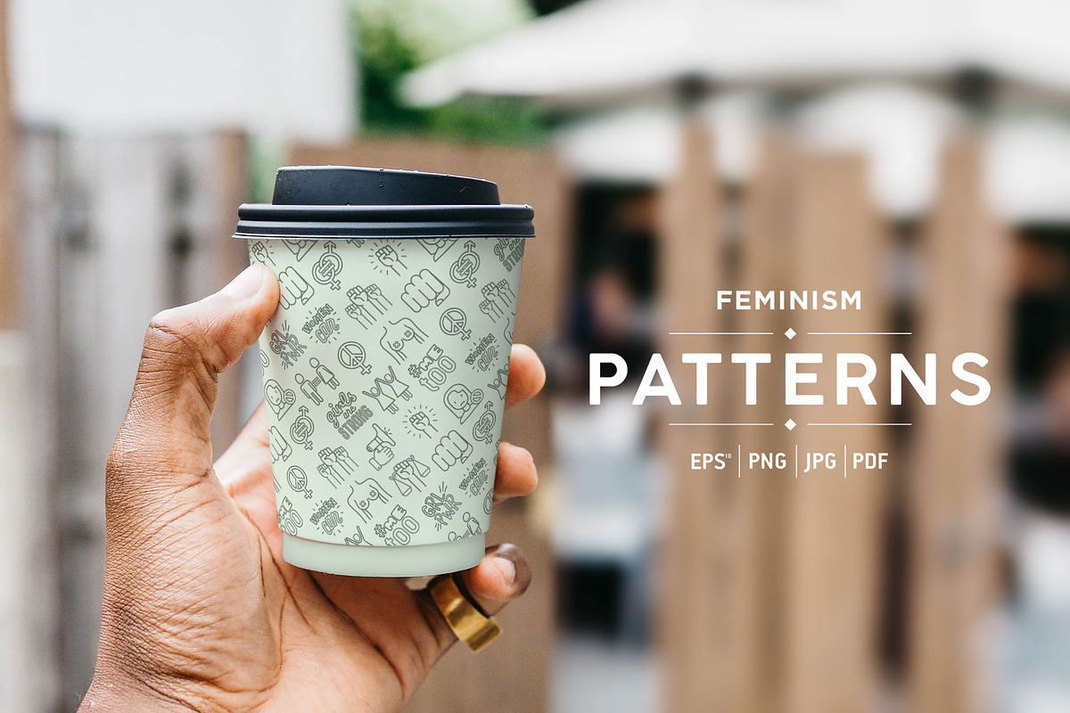Feminism Patterns Collection, a Pattern Graphic by Alex Blogoodf (Photo 8 of 9)