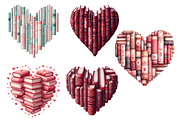 Valentine Books Hearts Clipart, an Illustration by Designworld (Thumbnail 4 of 4)