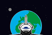 Set of vintage space logo, poster .., a Technology Illustration by pashigorov (Thumbnail 3 of 4)