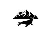 Sunlit Mountain Seal Silhouette, a Graphic by musafir_fashion (Thumbnail 3 of 6)