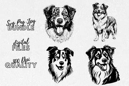 Australian Shepherd SVG - Dog Clipar