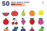 50 Fruit Simple Icons, an Outline Icon by Dighital (Thumbnail 3 of 10)