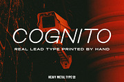 Letterpress Cognito, a Sans Serif Font by Heavy Metal Type Co. (Thumbnail 1 of 5)