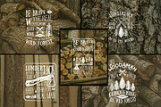 Lumberjack Vintage Labels, a Texture Illustration by Lemon Workshop (Thumbnail 1 of 6)