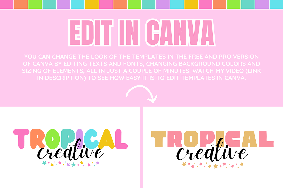 Colorful Logo Template - 3 Versions, a Branding & Logo Template by SunshineStudioBoutique (Photo 4 of 10)