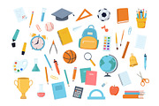 Back to school vector clipart, an Education Illustration by Nadezhda Mikhailova (Thumbnail 2 of 9)
