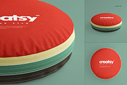Round Cotton Pillow 2 Mockup Set, a Household Mockup by creatsy2 (Thumbnail 2 of 7)