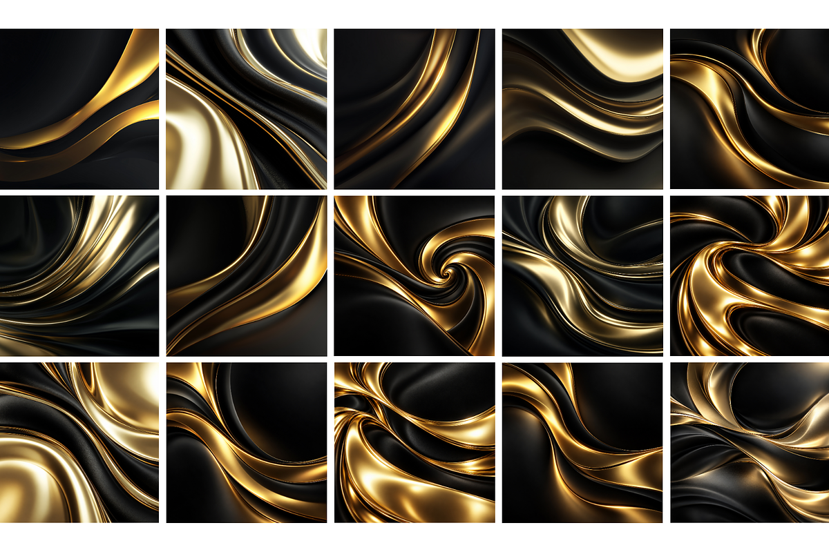 Black & Gold Abstract Backgrounds, a Background Graphic by MarisoArt (Photo 4 of 5)